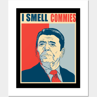 I Smell Commies Funny Political Ronald Reagan Meme Posters and Art